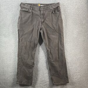 Carhartt Pants Mens Size 40x30 Brown Canvas Rugged Flex Relaxed Fit 102517-909